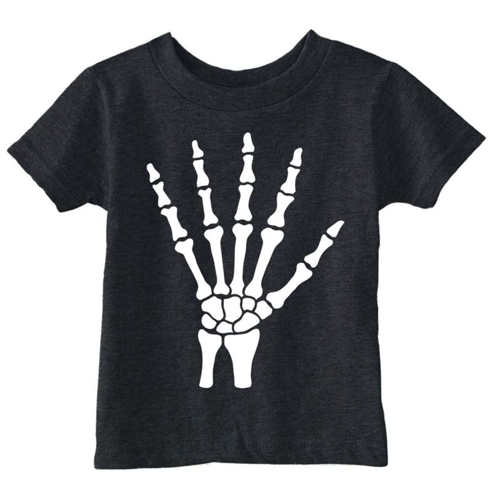 Toddler T Shirts Skeleton Hand 5th Birthday Tee For Young Kids